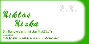 miklos miska business card